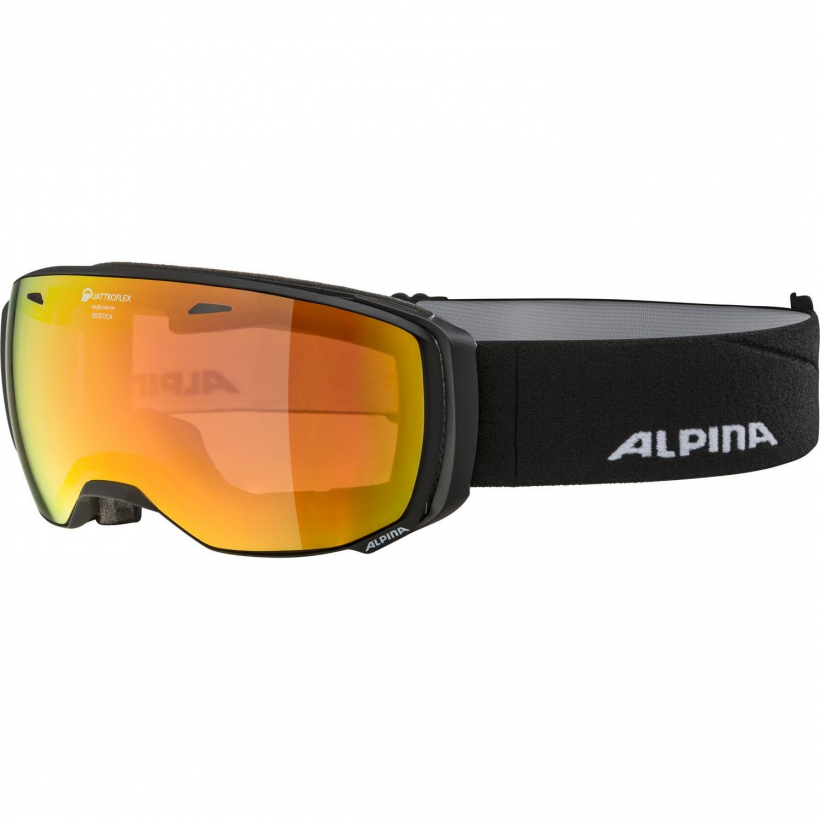 Очки горнолыжные Alpina 2018-19 Estetica Qmm Black Matt Qmm Red Sph S2 женские (арт. A7245831) - 